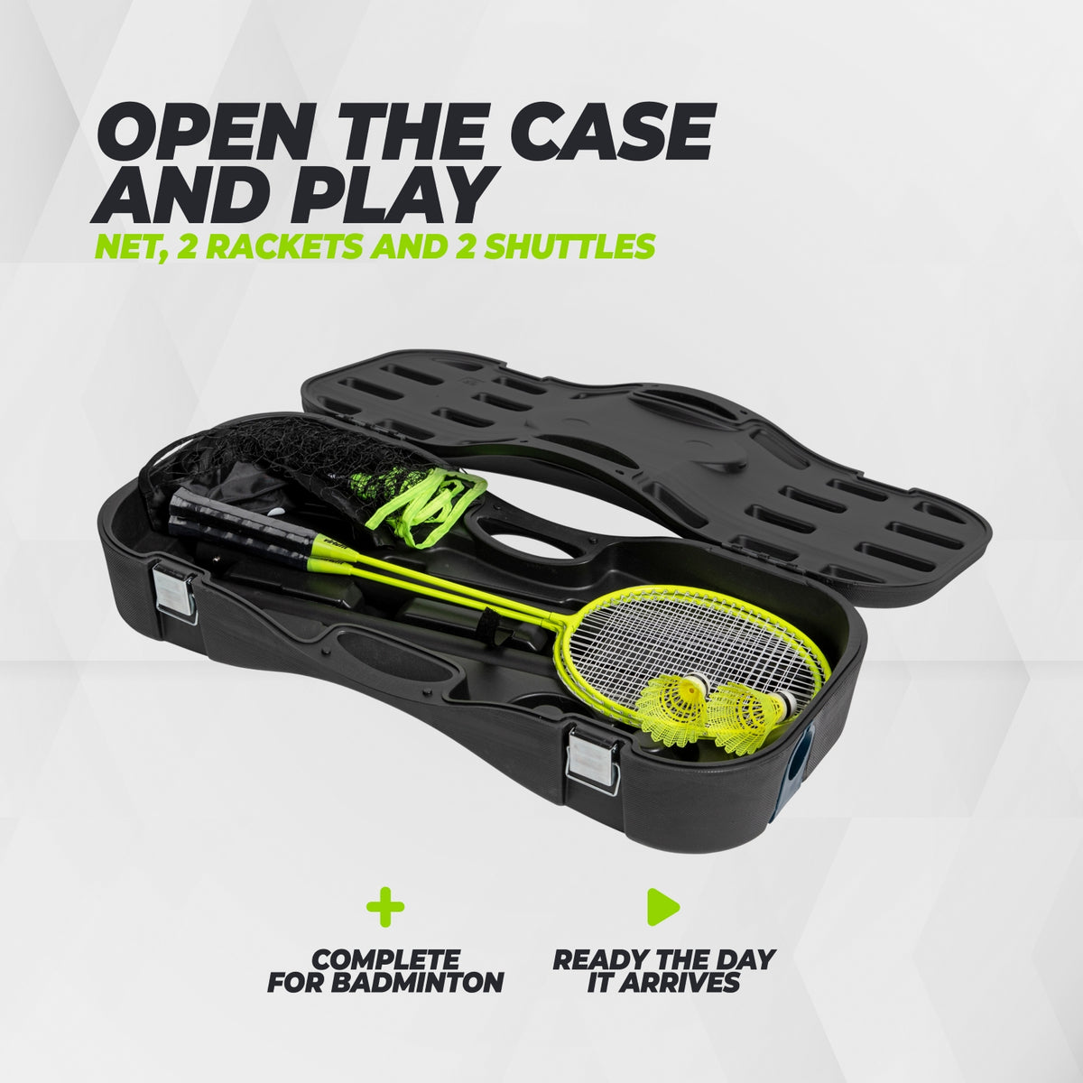 VirtuFit 2-in-1 Portable Badminton- en Tennisset - Inclusief koffer en rackets