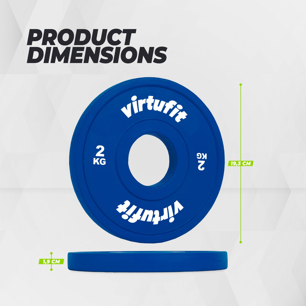 VirtuFit Olympische Fractional Plate - Halterschijf - Bumper Plate -  2 kg