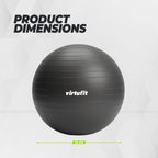 VirtuFit Anti-Burst Exercise Ball Pro - Black - 75 cm