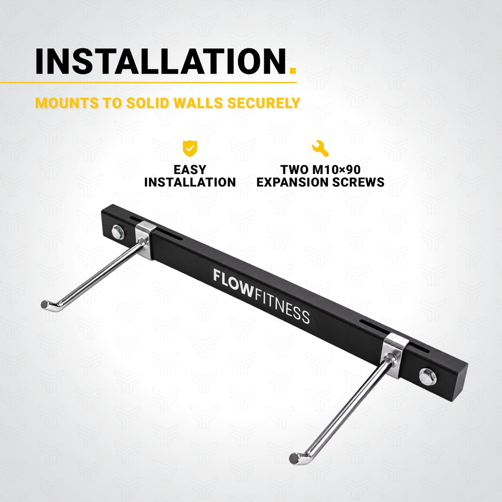 Flow Fitness Wall Rack for Fitness Mats - Storage Rack - Wall Mounting