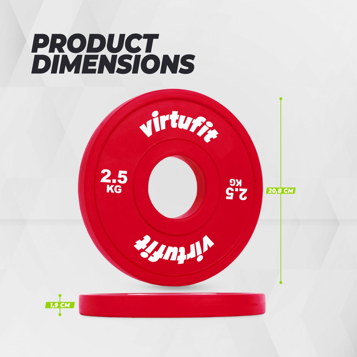 VirtuFit Olympische Fractional Plate - Halterschijf - Bumper Plate - 2.5 kg