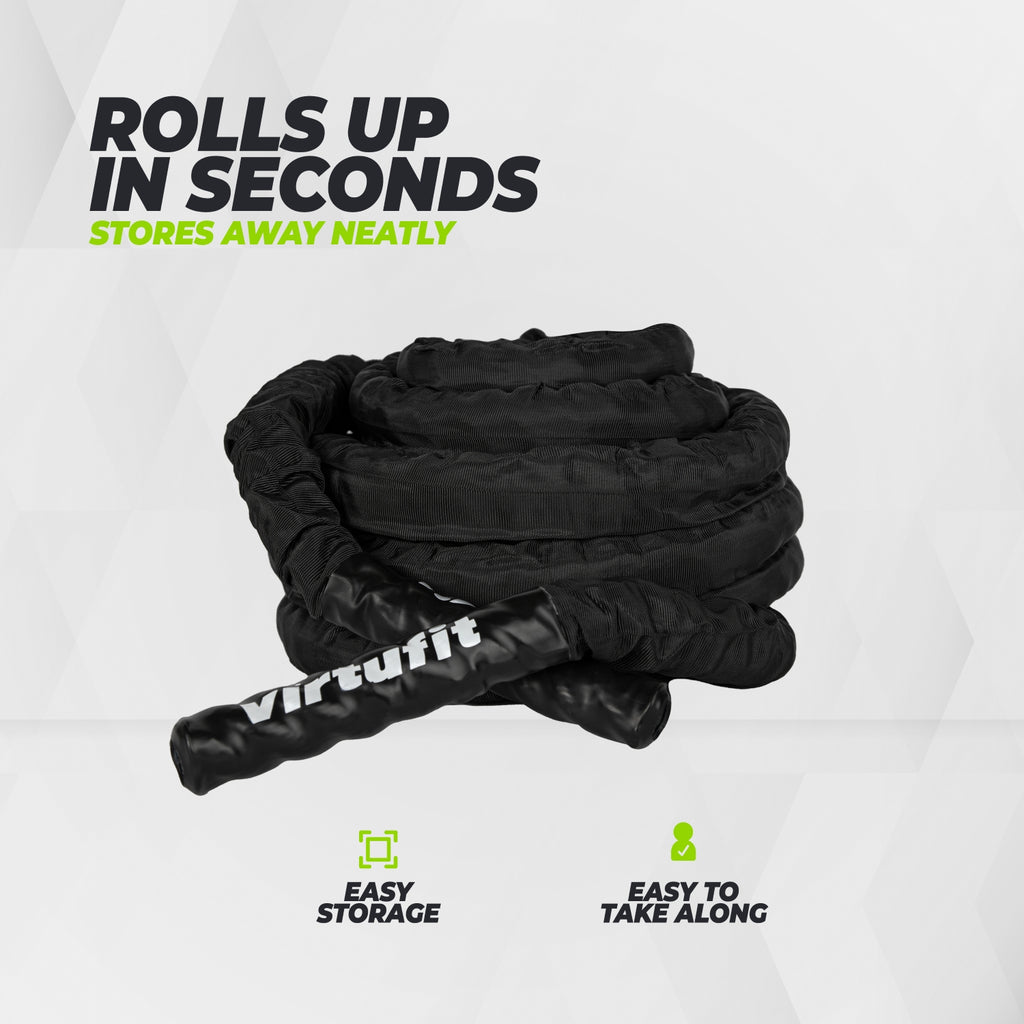 VirtuFit Battle Rope - Fitness Rope Pro - 9 m