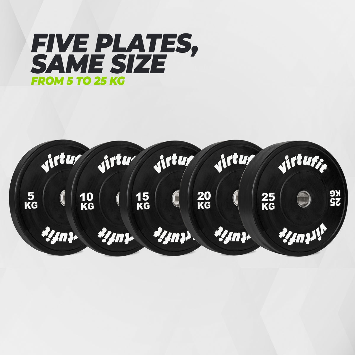 VirtuFit Bumper Plate - Olympische Halterschijf van Rubber - 50 mm - 5 kg
