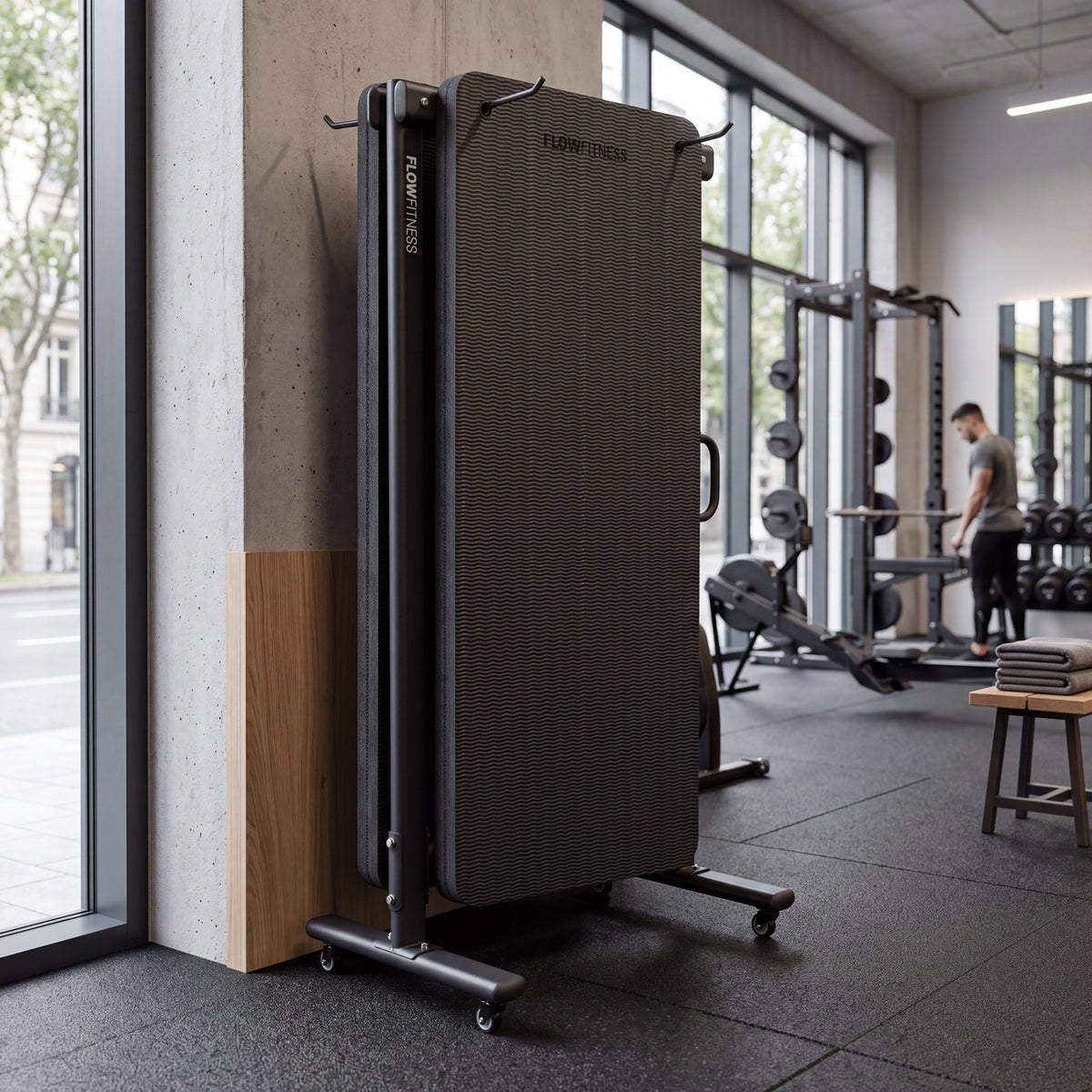 Flow Fitness Opbergrek voor Fitnessmatten - Zwart 