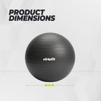 VirtuFit Anti-Burst Exercise Ball Pro - Black - 55 cm