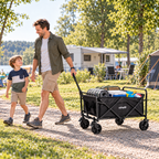VirtuFit FW65 Opvouwbare Bolderkar - 100 kg Draagvermogen - Incl. Afdekhoes - Zwart