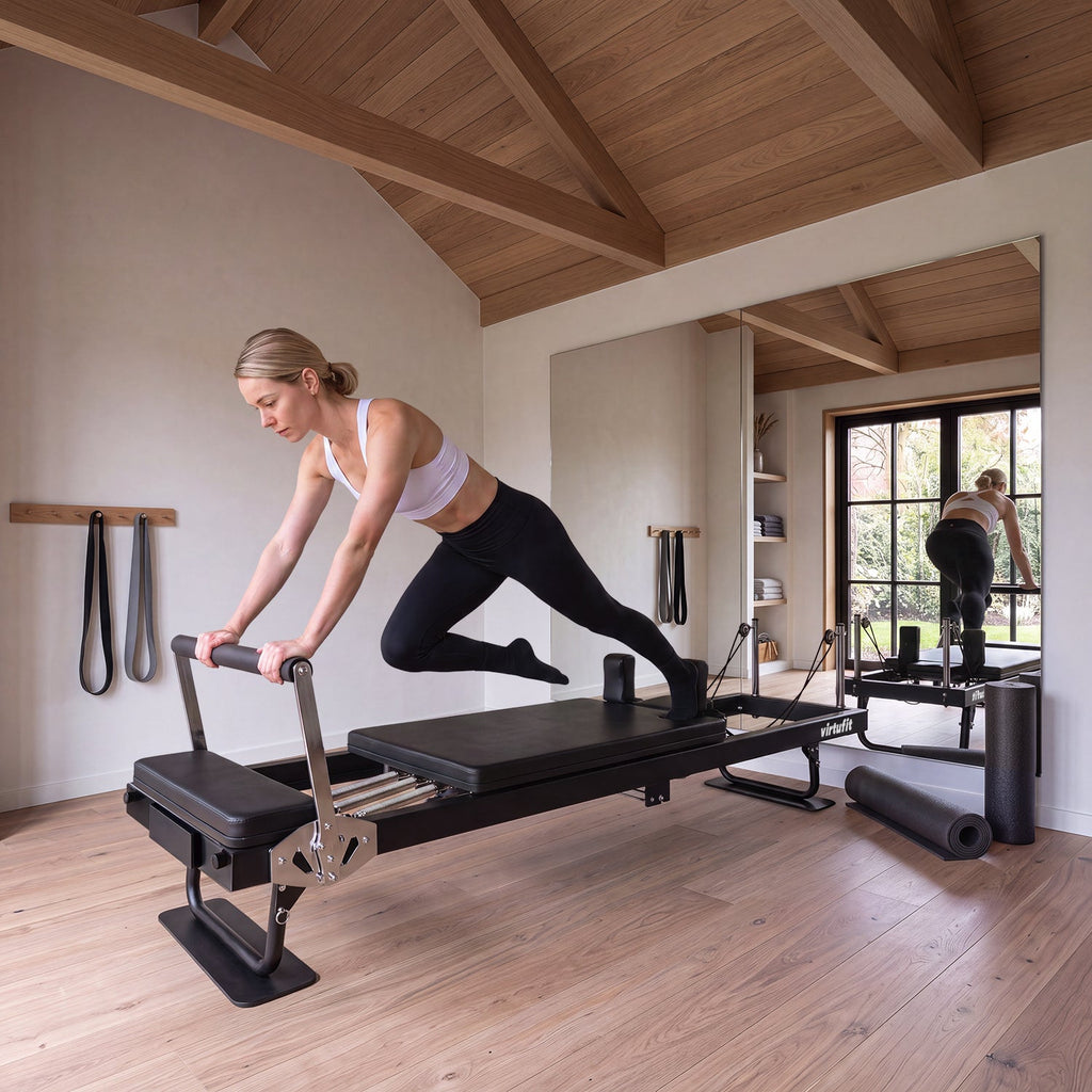 VirtuFit Pilates Reformer - Foldable - Black