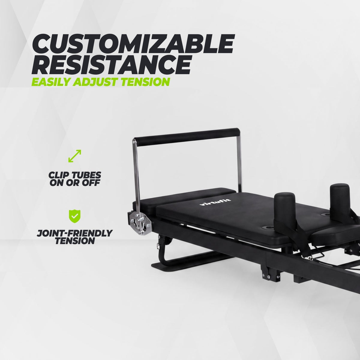 VirtuFit Pilates Reformer - Foldable - Black