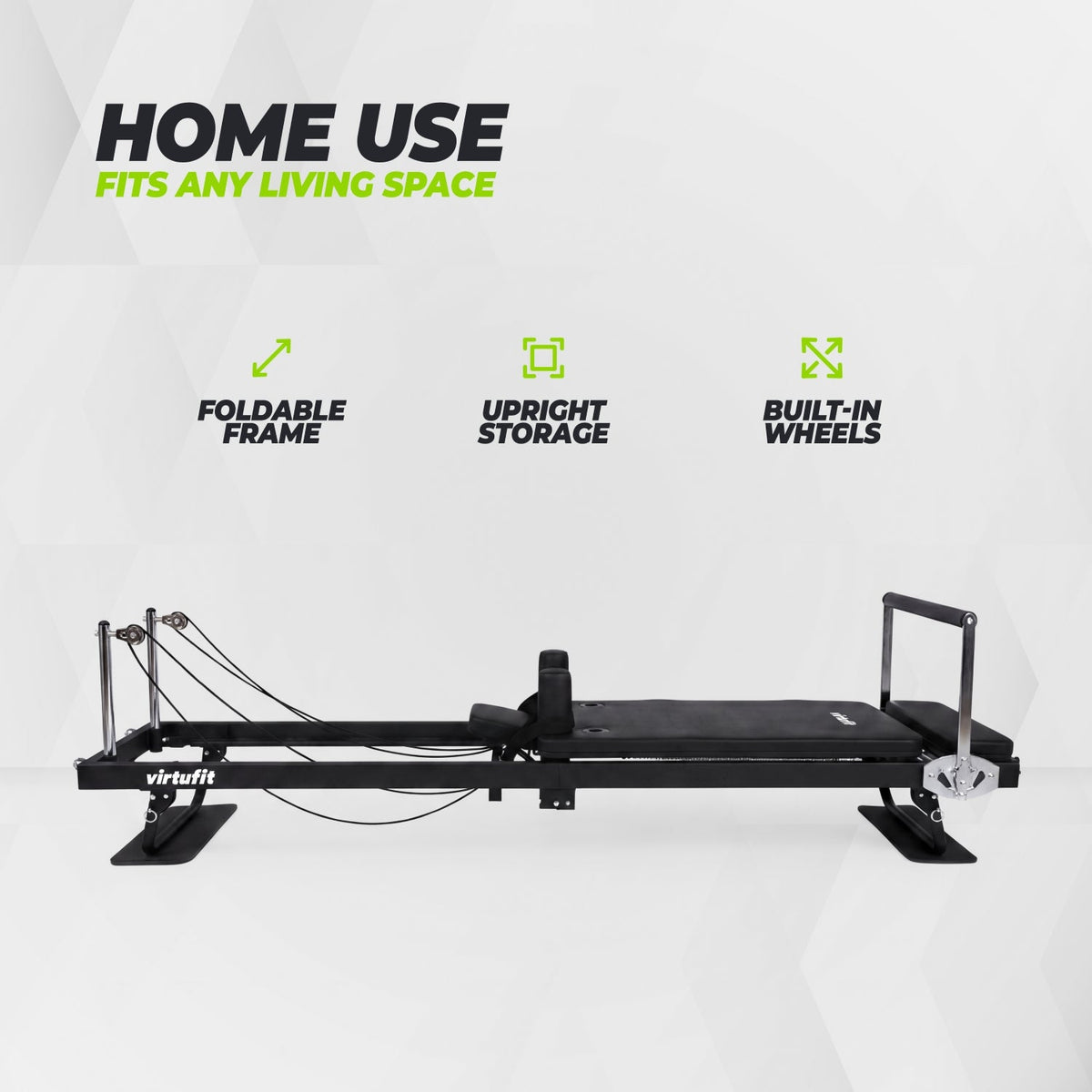 VirtuFit Pilates Reformer - Foldable - Black