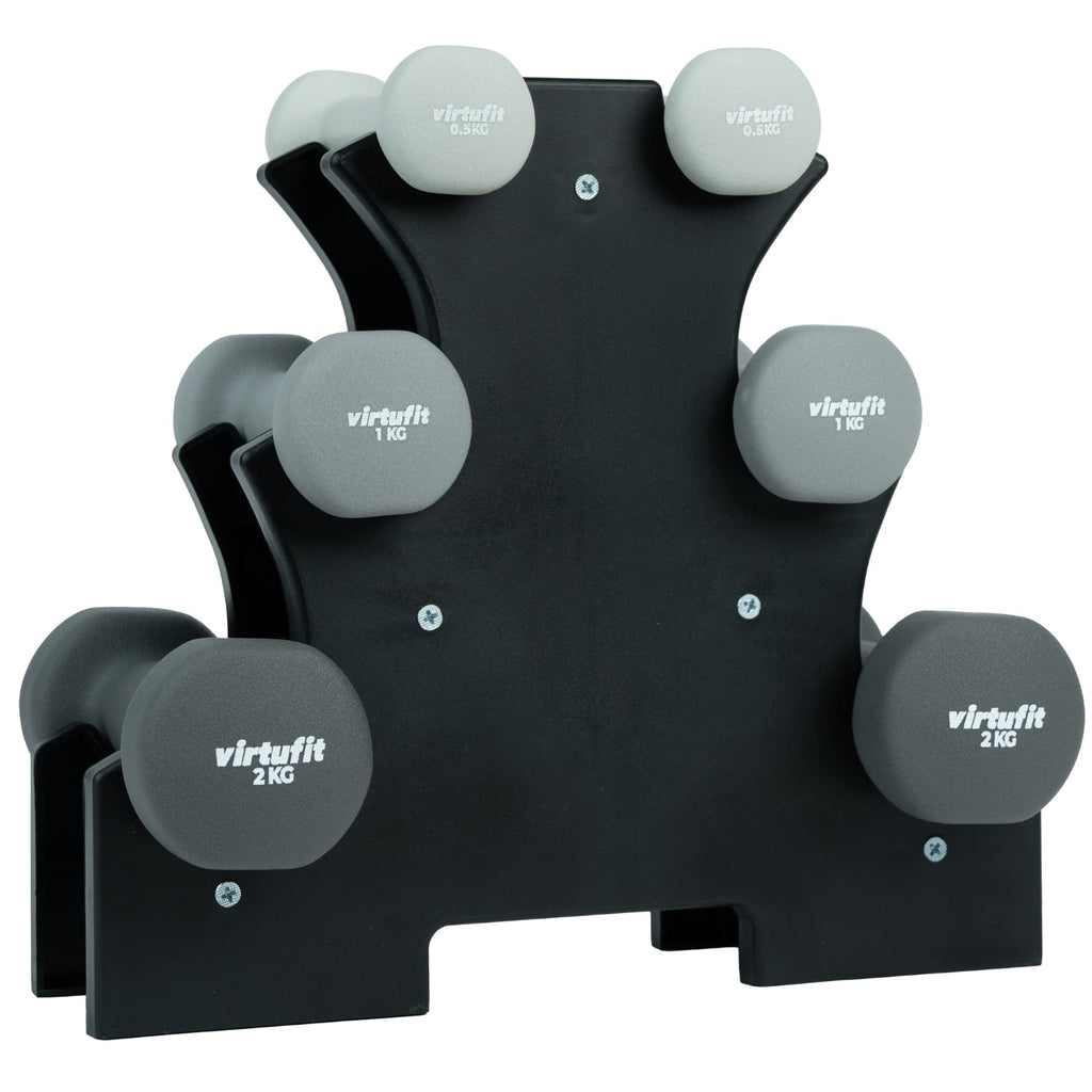 VirtuFit Neoprene Dumbbell Set - With Holder