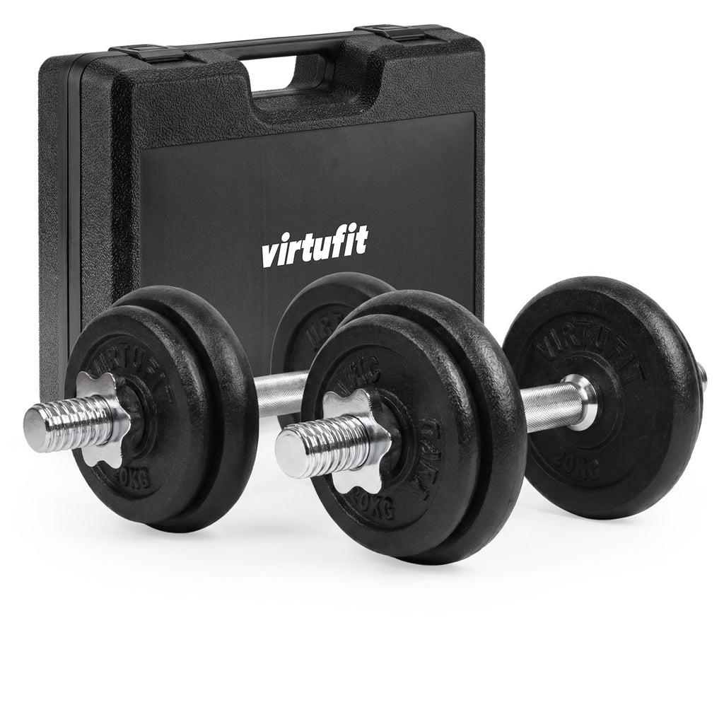VirtuFit Adjustable Dumbbell Set Pro 20 kg - 2 x 10 kg - Including case