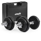 VirtuFit Adjustable Dumbbell Set Pro 20 kg - 2 x 10 kg - Including case