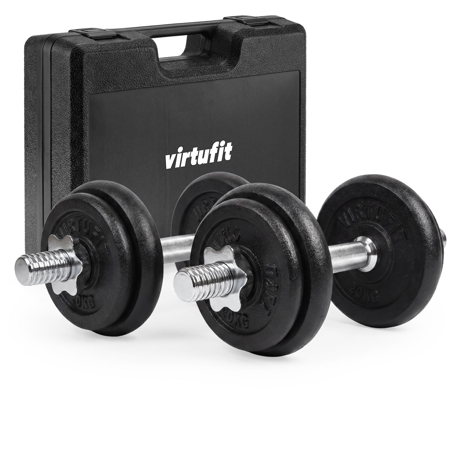 VirtuFit Adjustable Dumbbell Set Pro 20 kg - 2 x 10 kg - Including case