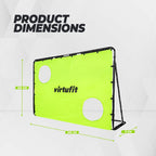 VirtuFit Soccer Goal with  Shooting Target - 215 x 150 cm