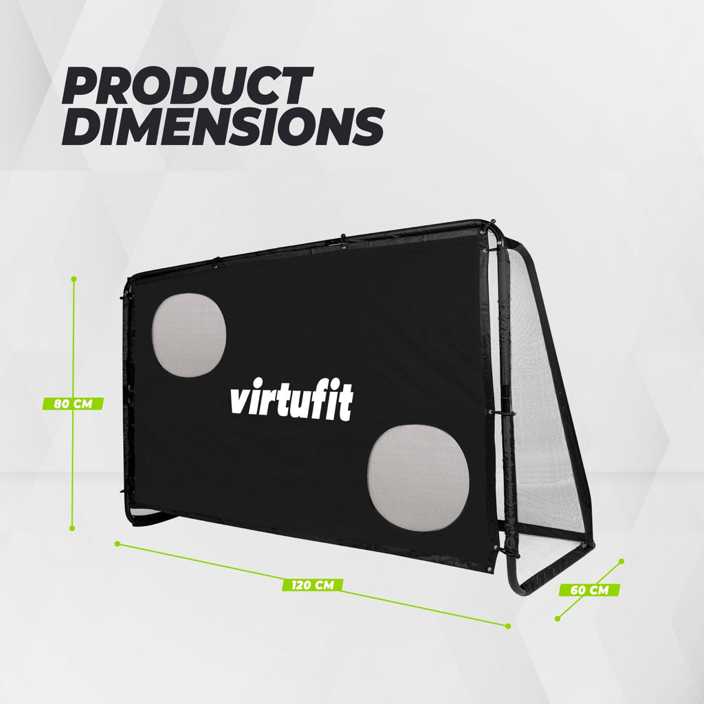 VirtuFit Voetbaldoel Pro met Doelwand - Voetbal Goal - 120 x 80 cm