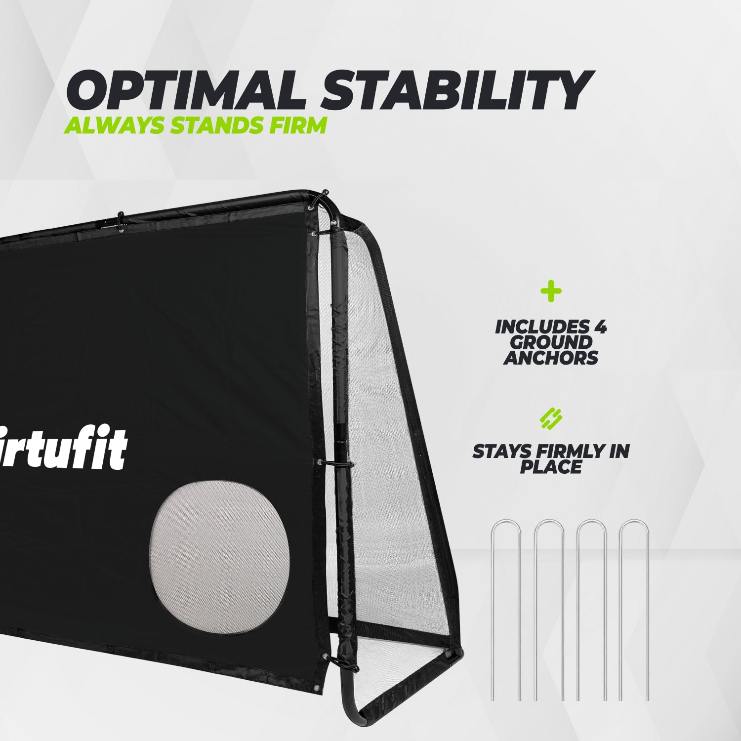 VirtuFit Voetbaldoel Pro met Doelwand - Voetbal Goal - 220 x 170 cm