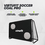 VirtuFit Voetbaldoel Pro met Doelwand - Voetbal Goal - 220 x 170 cm