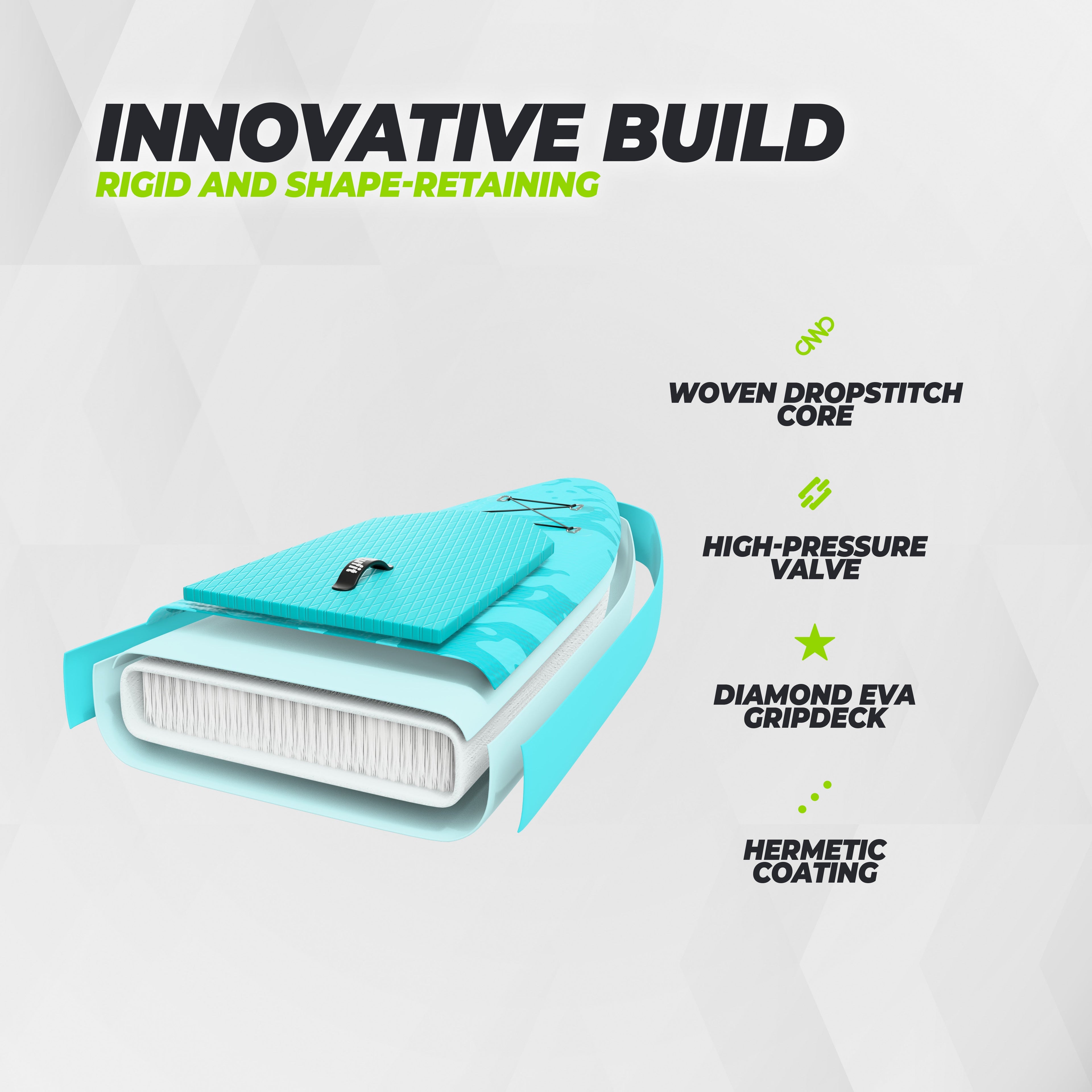 VirtuFit Supboard Ocean 275 - Turquoise - Met accessoires en draagtas
