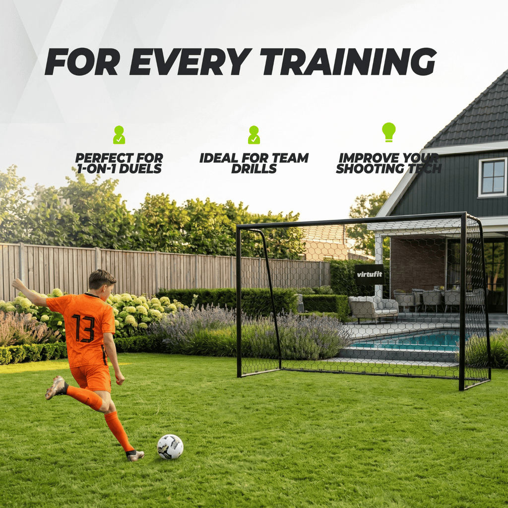 VirtuFit Voetbaldoel Premium - Heavy Duty Voetbal Goal - 240 x 160 x 85