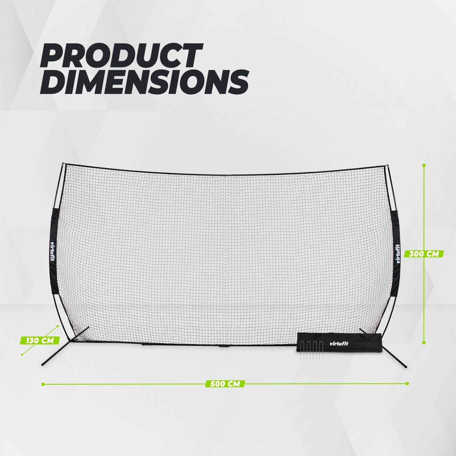 VirtuFit Backstop Net - Safety Net - Ballenvanger - 500x300cm