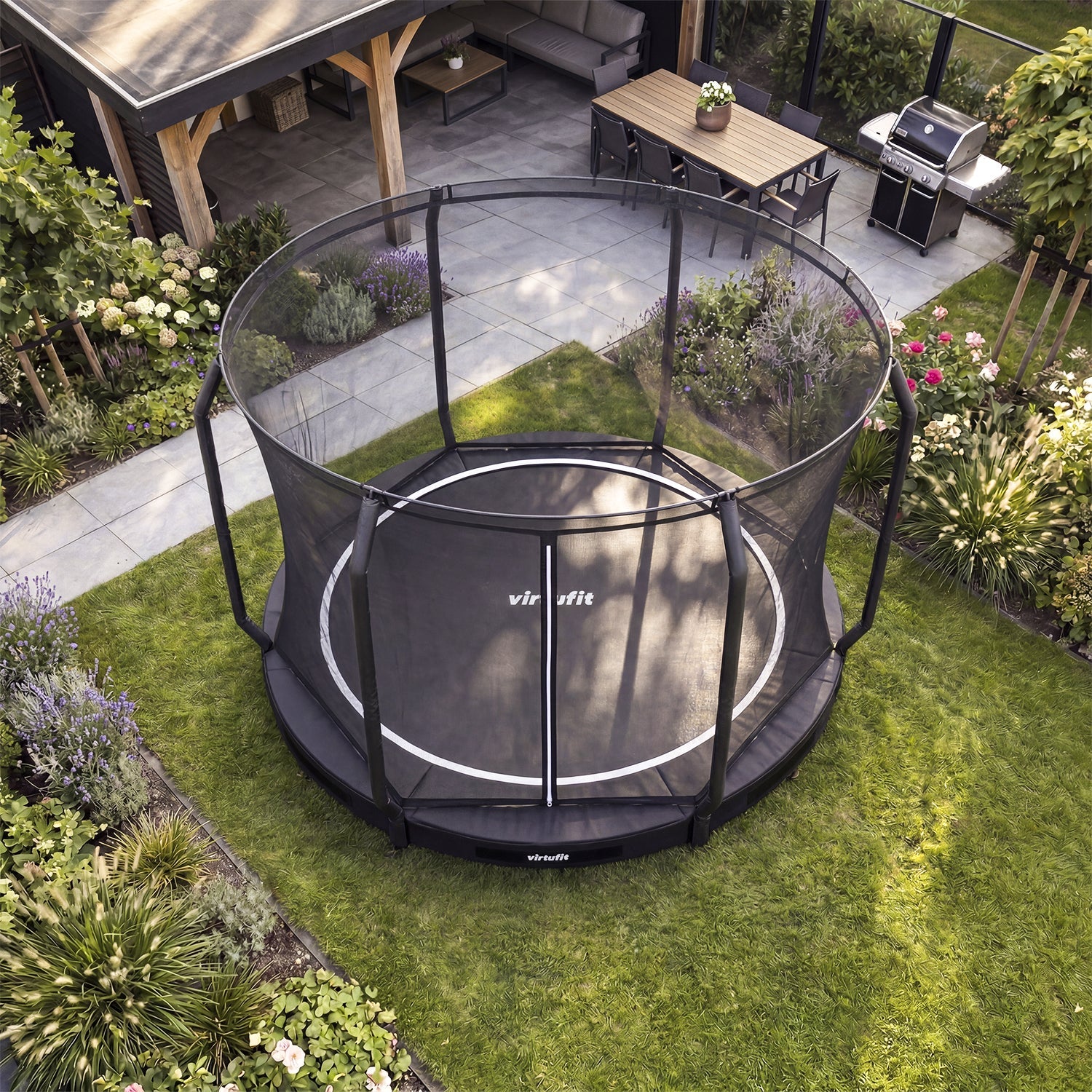 VirtuFit Inground Trampoline 251 cm Including Safety Net