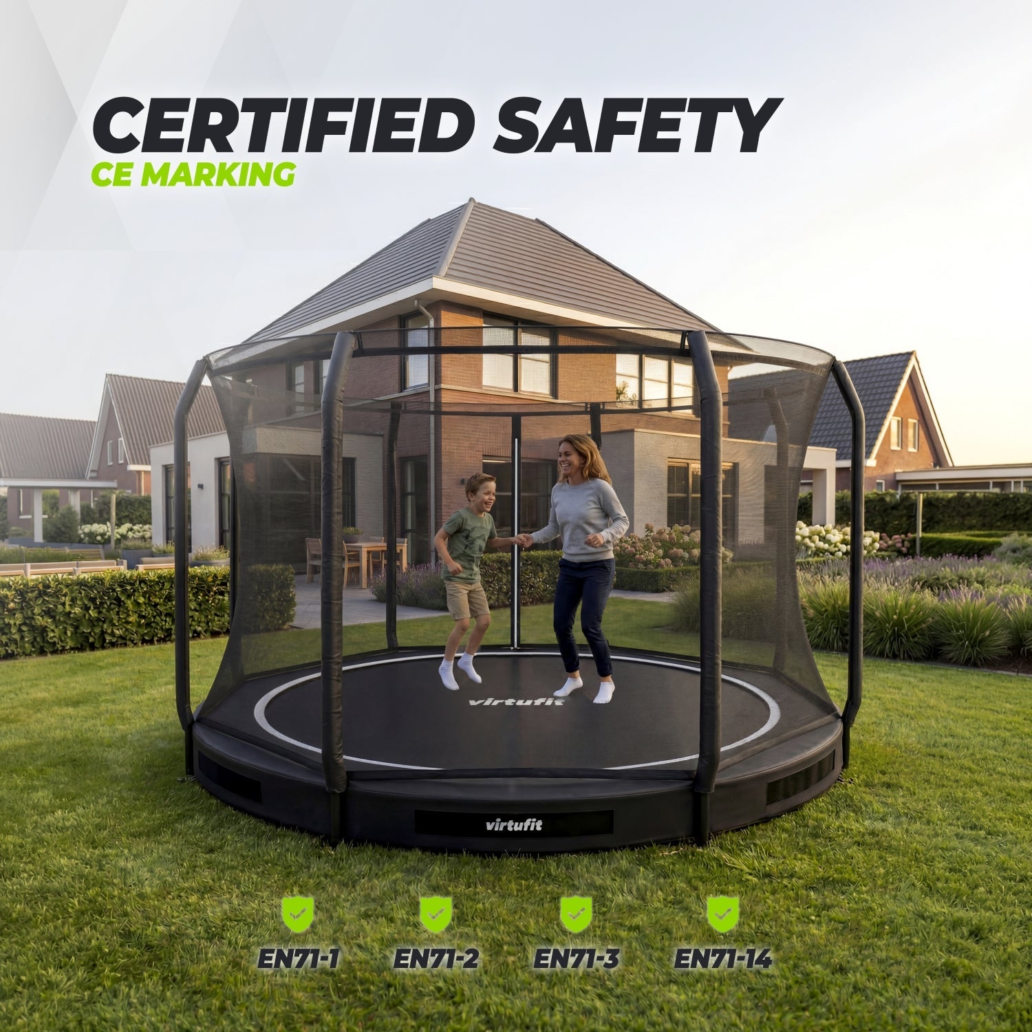 VirtuFit Inground Trampoline 366 cm Including Safety Net