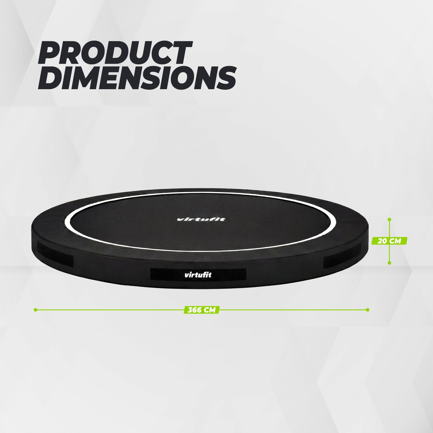 VirtuFit Inground Trampoline 366 cm - Without Safety Net