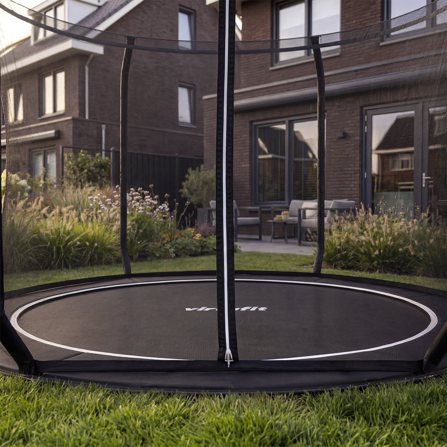 VirtuFit Groundlevel Trampoline 251 cm Including Safety Net