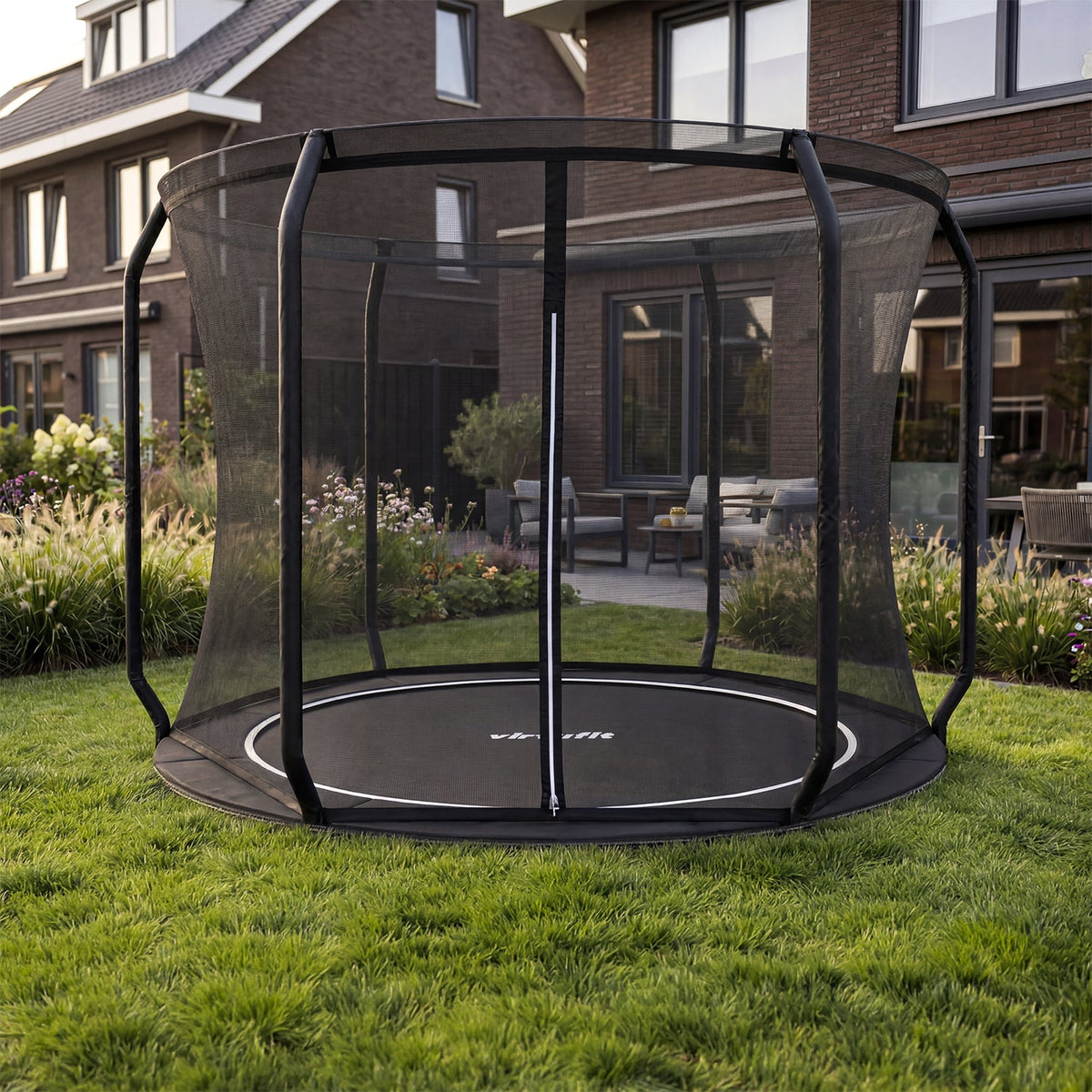 VirtuFit Groundlevel Trampoline 251 cm Inclusief Veiligheidsnet