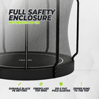 VirtuFit Groundlevel Trampoline 251 cm Including Safety Net