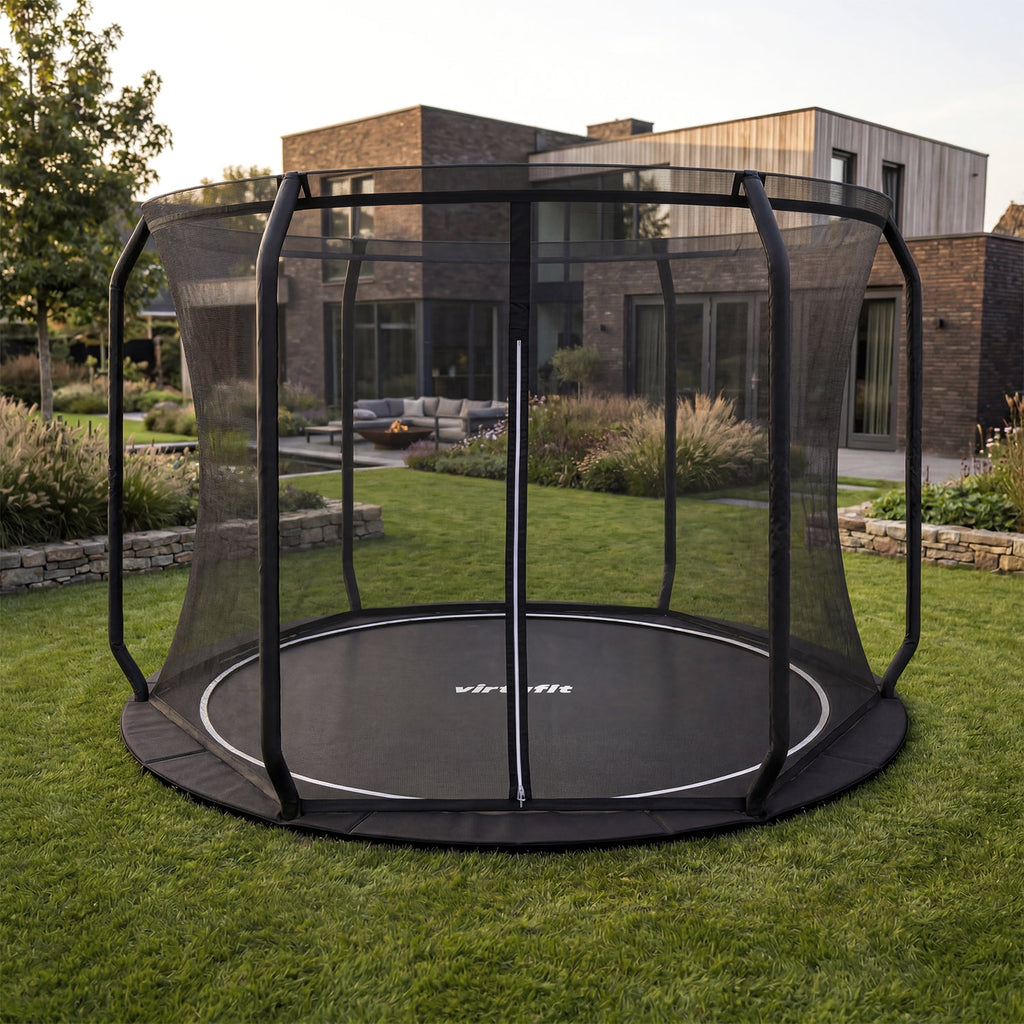 VirtuFit Groundlevel Trampoline 305 cm Inclusief Veiligheidsnet