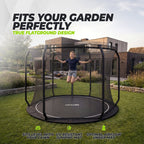 VirtuFit Groundlevel Trampoline 305 cm Inclusief Veiligheidsnet
