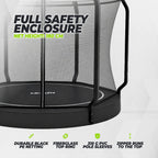 VirtuFit Groundlevel Trampoline 305 cm Inclusief Veiligheidsnet