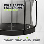 VirtuFit Groundlevel Trampoline 366 cm - inclusief veiligheidsnet