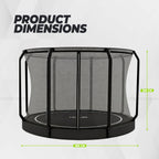 VirtuFit Groundlevel Trampoline 366 cm - inclusief veiligheidsnet