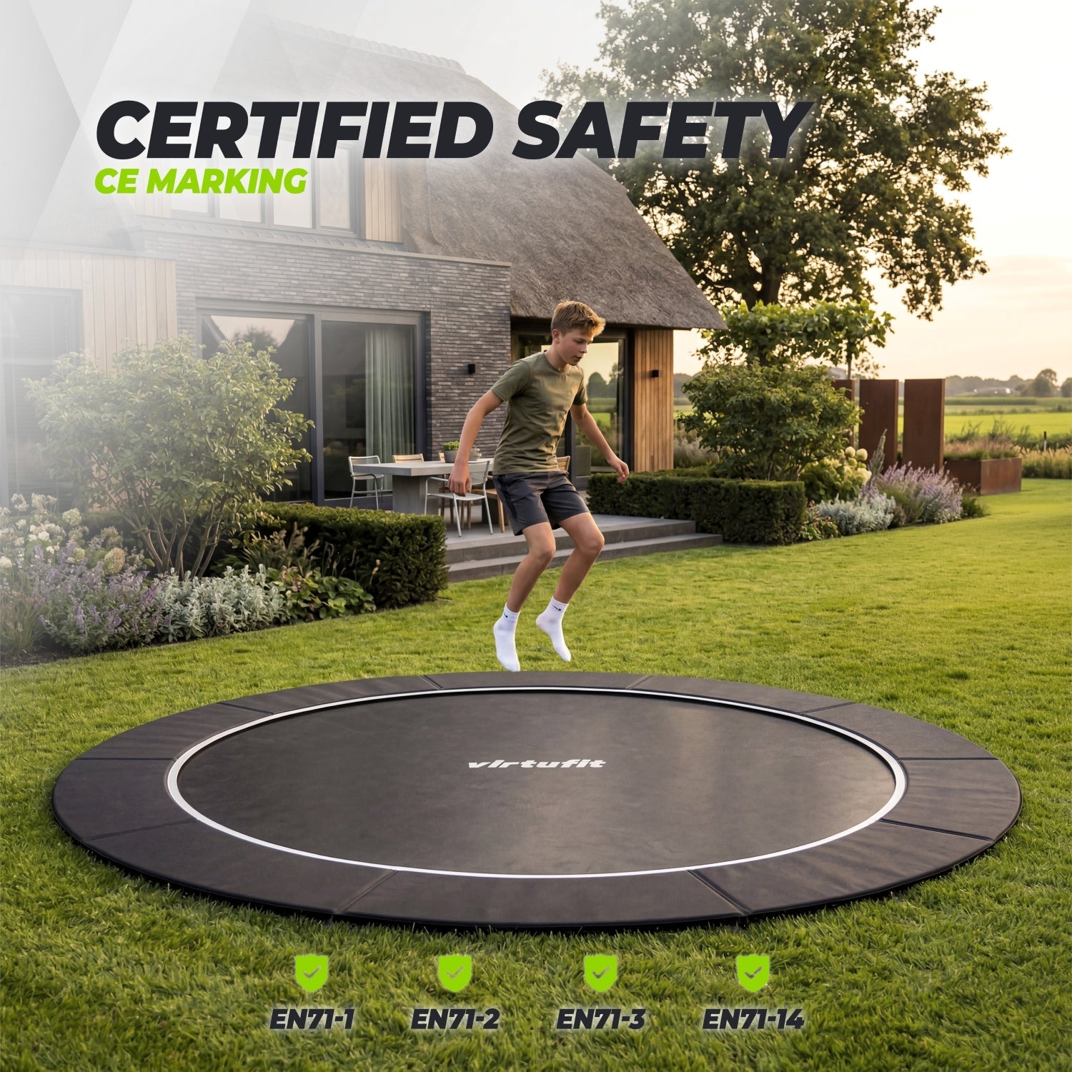 VirtuFit Groundlevel Trampoline 366 cm