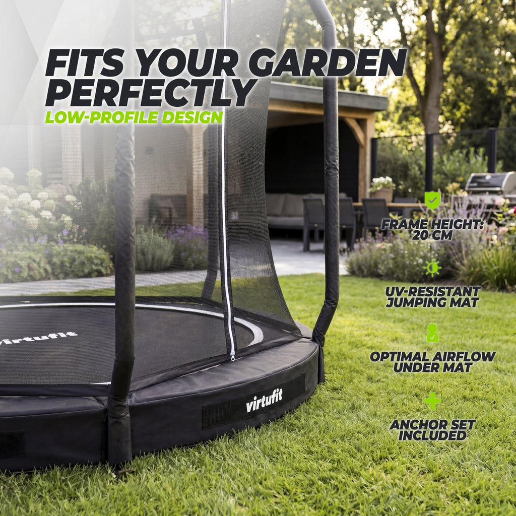 VirtuFit Inground Trampoline 251 cm Including Safety Net