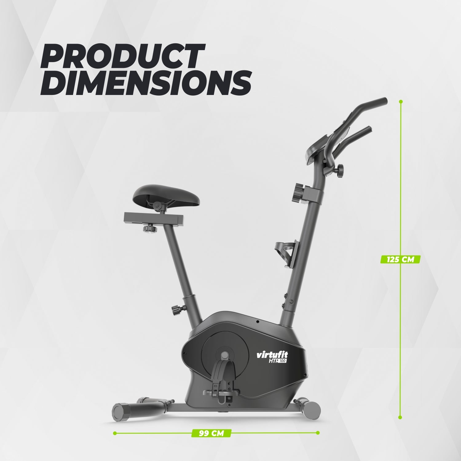 VirtuFit HTR100 Hometrainer - Voor lange gebruikers - 2026 model (HTR 1.0)