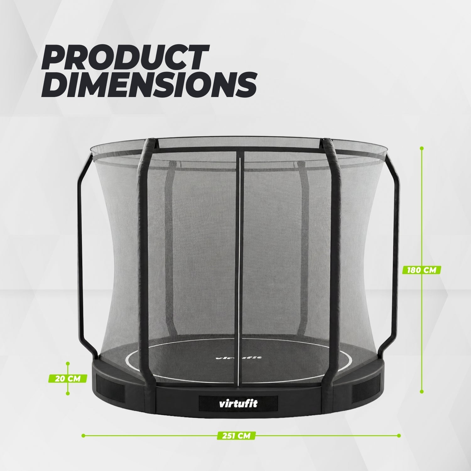 VirtuFit Inground Trampoline 251 cm Including Safety Net