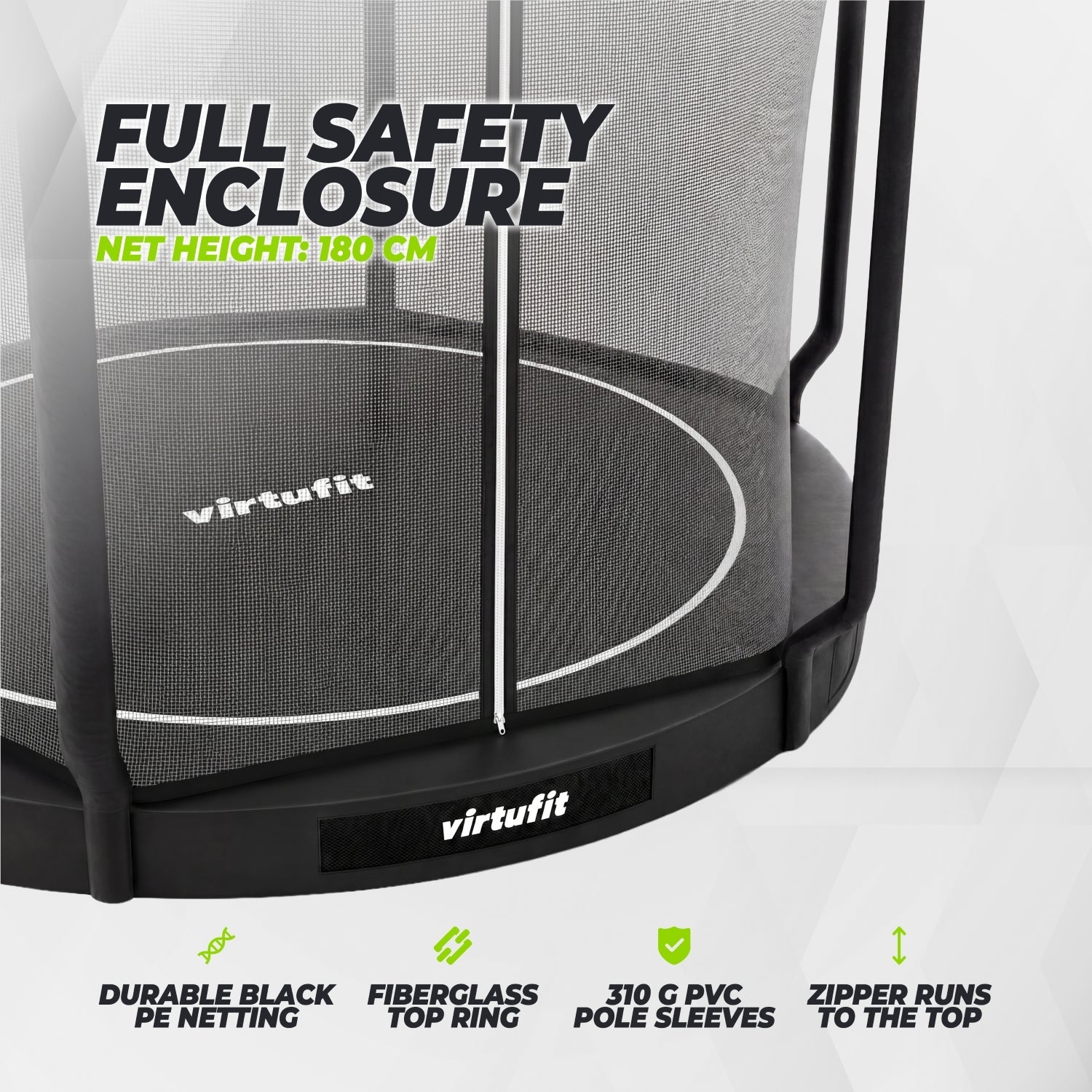 VirtuFit Inground Trampoline 251 cm Including Safety Net