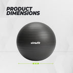 VirtuFit Anti-Burst Exercise Ball Pro - Black - 65 cm
