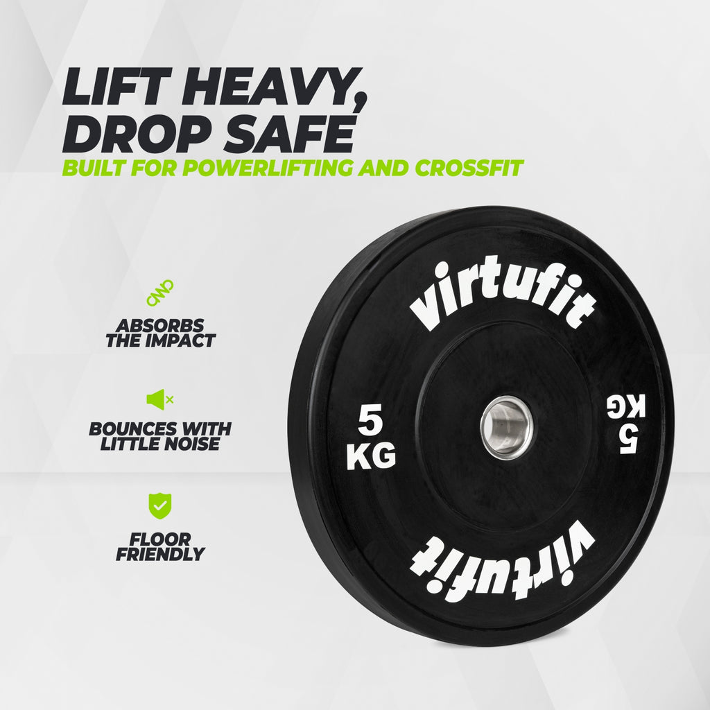 VirtuFit Bumper Plate - Olympische Halterschijf van Rubber - 50 mm - 5 kg