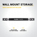 Flow Fitness Wall Rack for Fitness Mats - Storage Rack - Wall Mounting