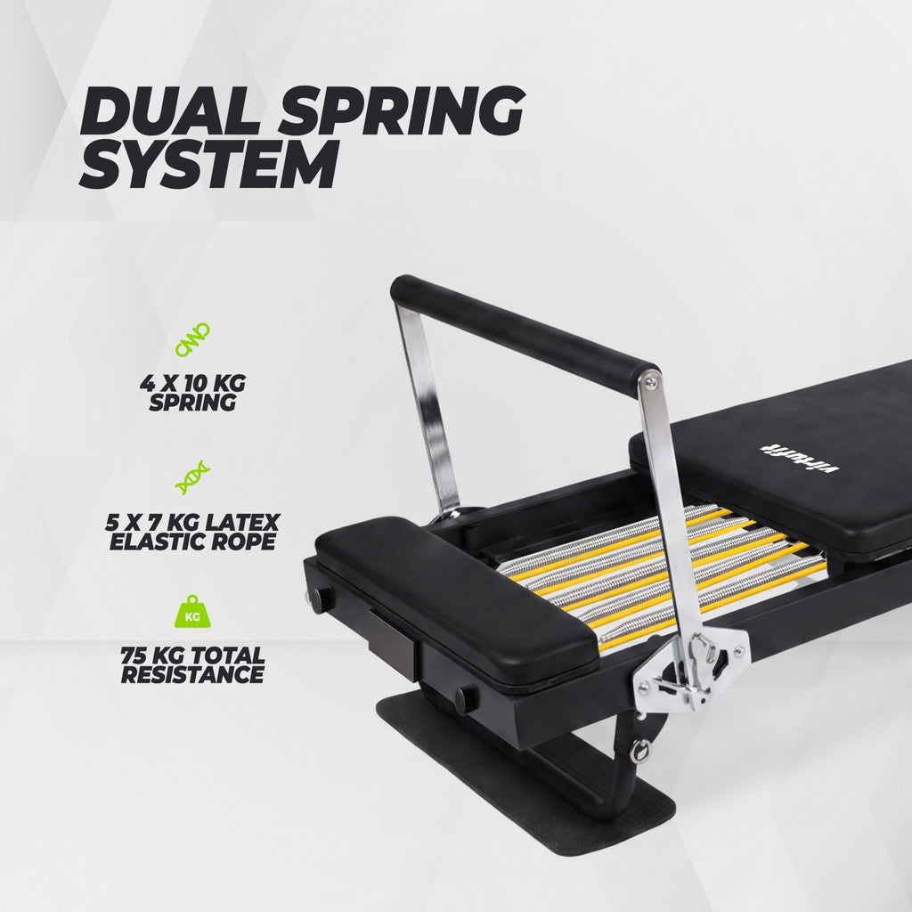 VirtuFit Pilates Reformer - Foldable - Black
