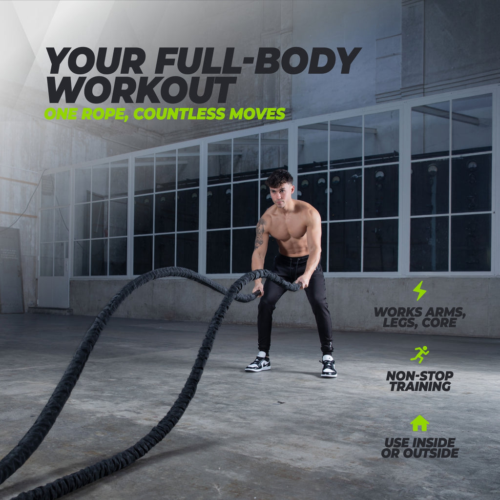 VirtuFit Battle Rope - Fitness Rope Pro - 9 m