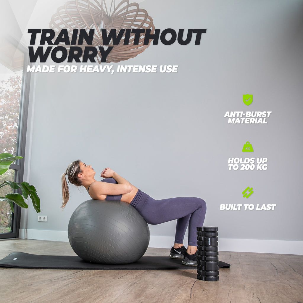 VirtuFit Anti-Burst Exercise Ball Pro - Black - 65 cm