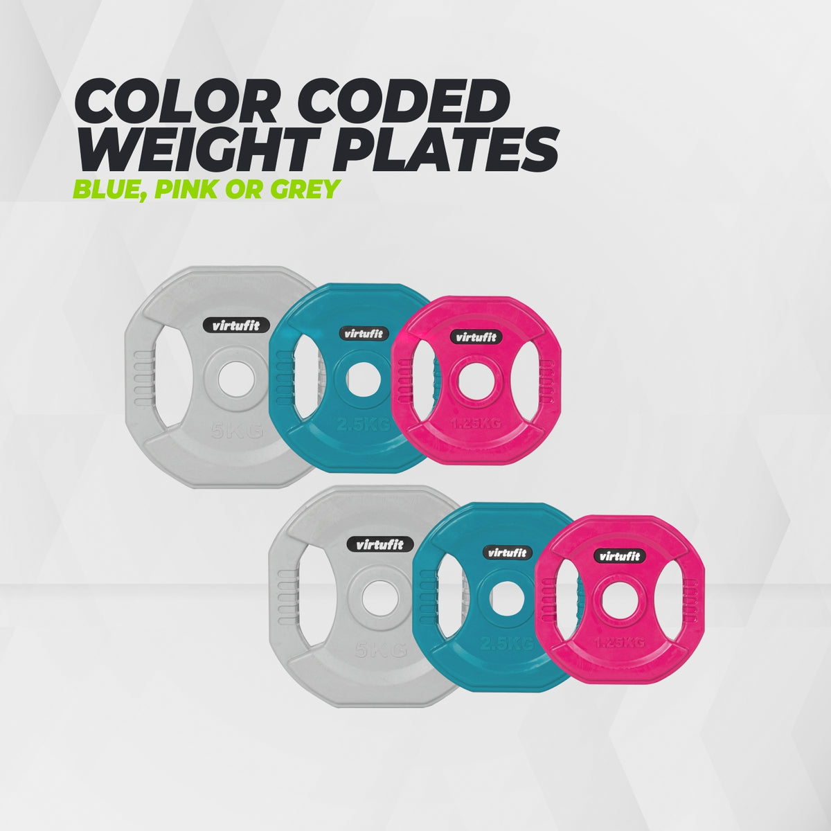 VirtuFit Rubber Aerobic Pump Set - 20 kg - Coloured