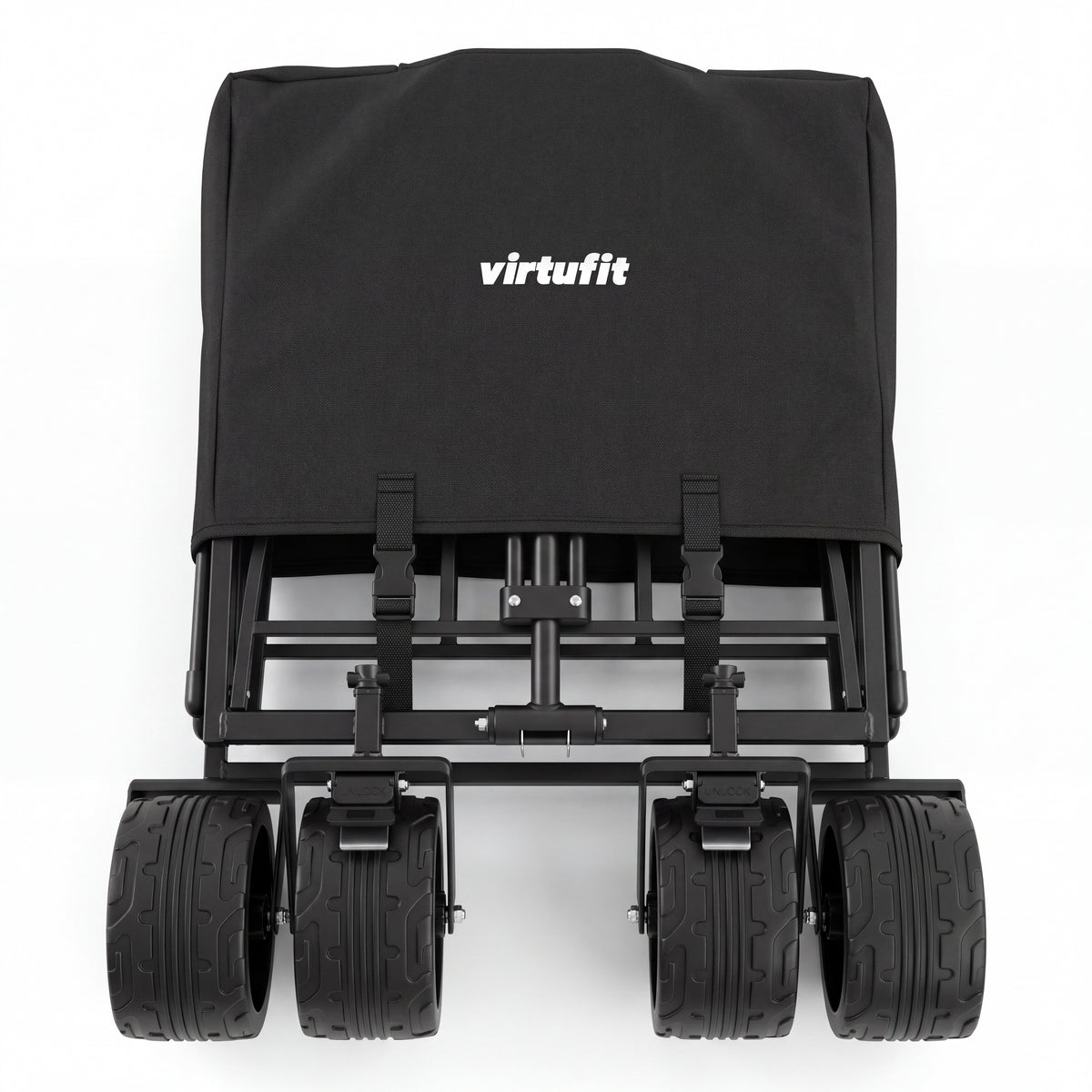 VirtuFit FW100 Foldable Trolley - 150 kg Load Capacity - Incl. Cover – Black