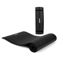 VirtuFit NBR Fitness mat - 180 x 60 x 1.5 cm - Black - with Carrying Cord