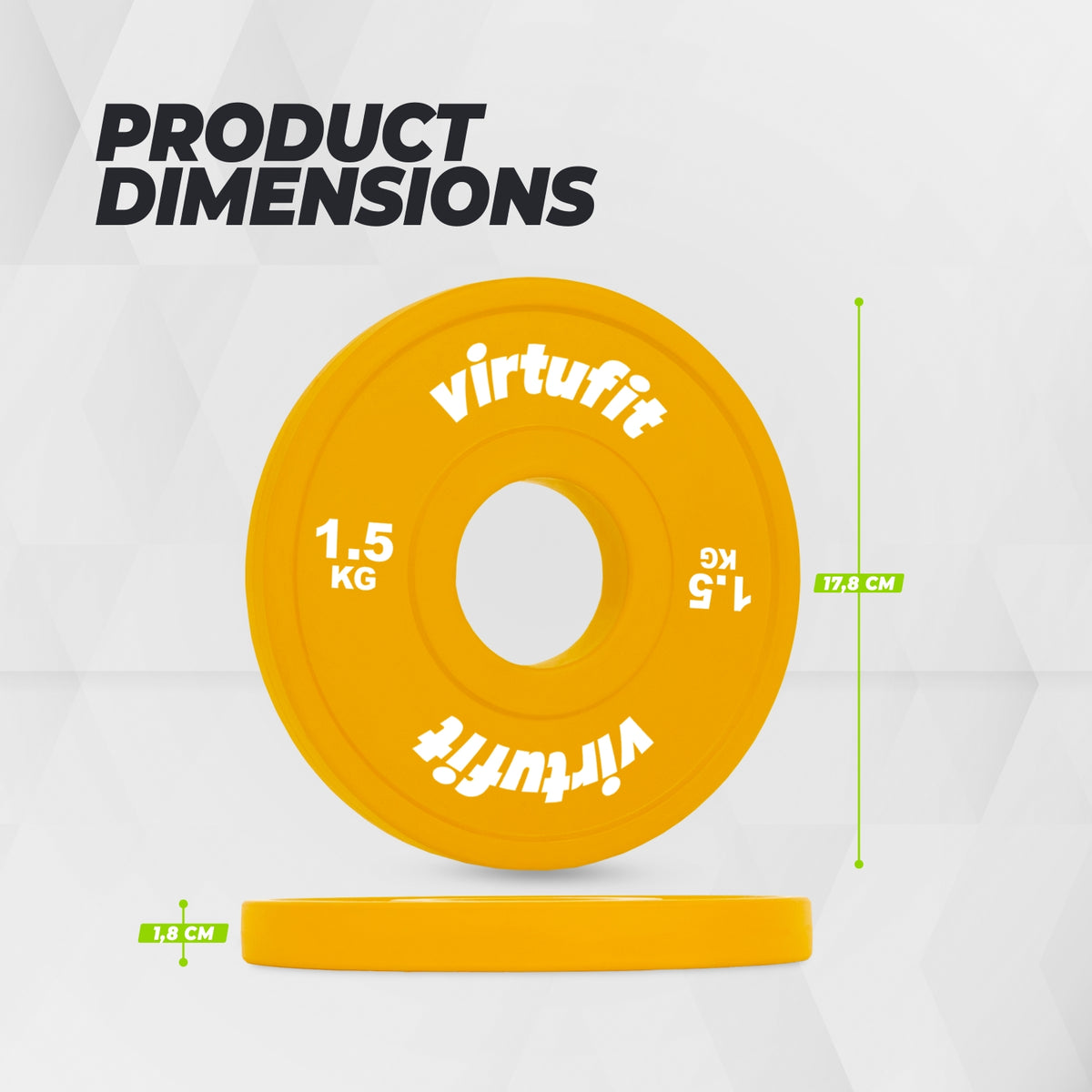 VirtuFit Olympische Fractional Plate - Halterschijf - Bumper Plate - 1.5 kg